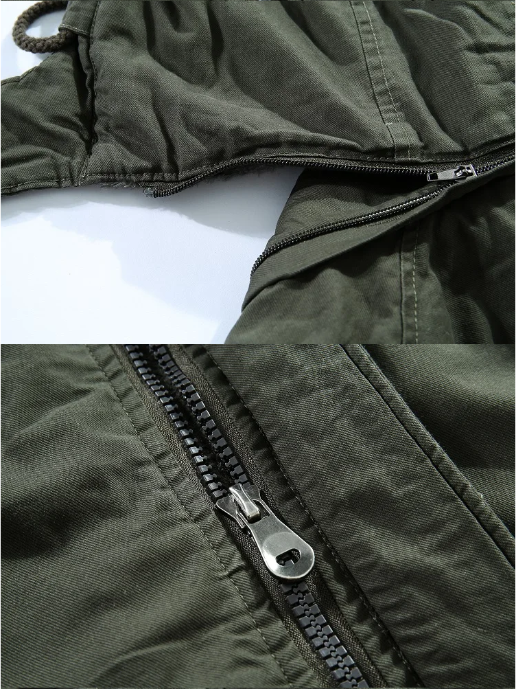 Herren Winterjacke Urban Militär mit Kapuze