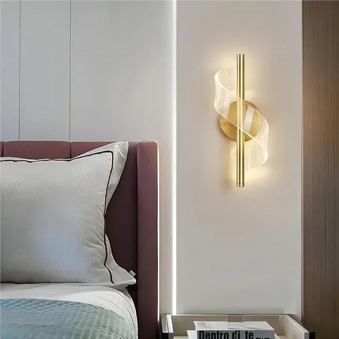 Nordisches minimalistisches Spiralwandlicht