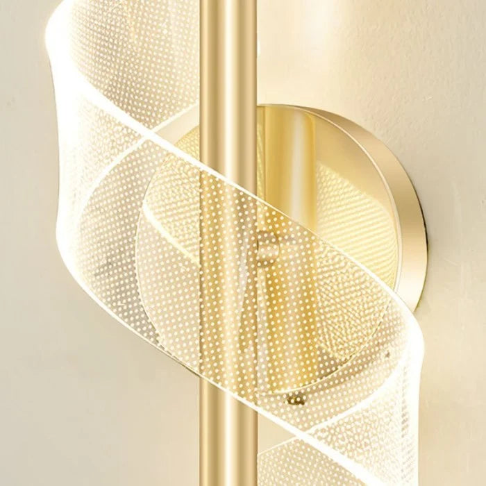 Nordisches minimalistisches Spiralwandlicht
