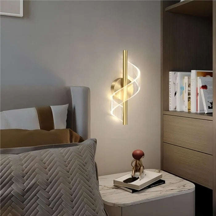 Nordisches minimalistisches Spiralwandlicht