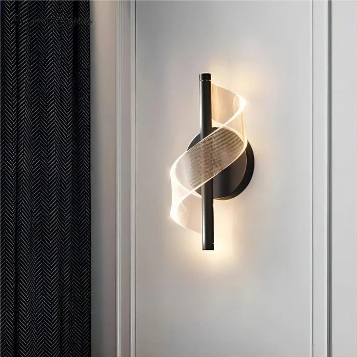 Nordisches minimalistisches Spiralwandlicht