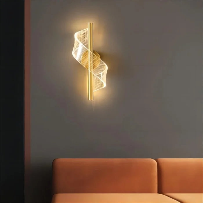 Nordisches minimalistisches Spiralwandlicht