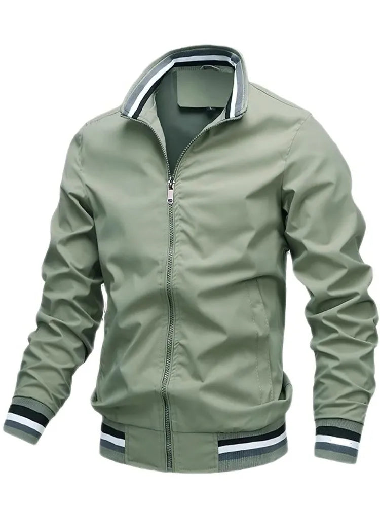 Herren Übergangsjacke mit Kragen aus Polyester für Alltag Sportlich