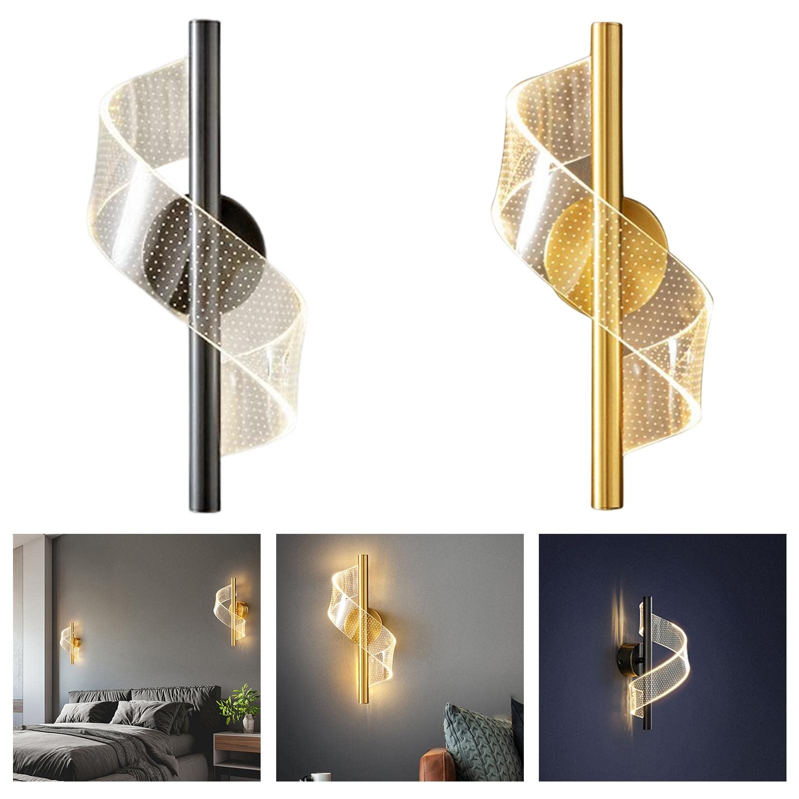 Nordisches minimalistisches Spiralwandlicht