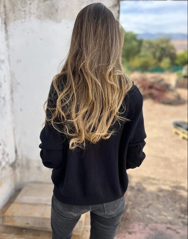 Damen Pullover halber Reißverschluss Strick