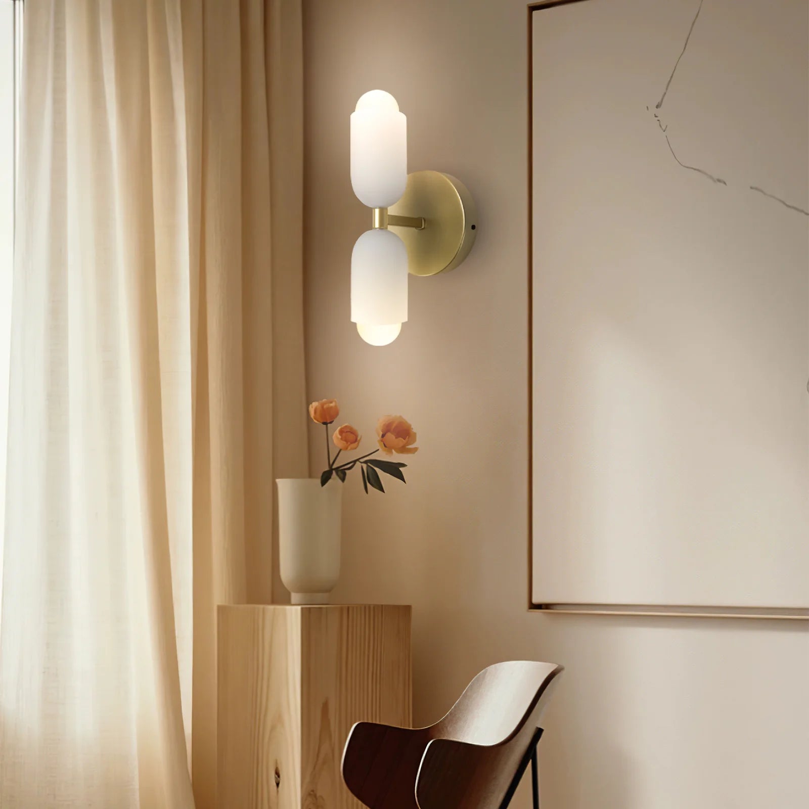 Creative Kerzenform Doppelkopfwandlampe