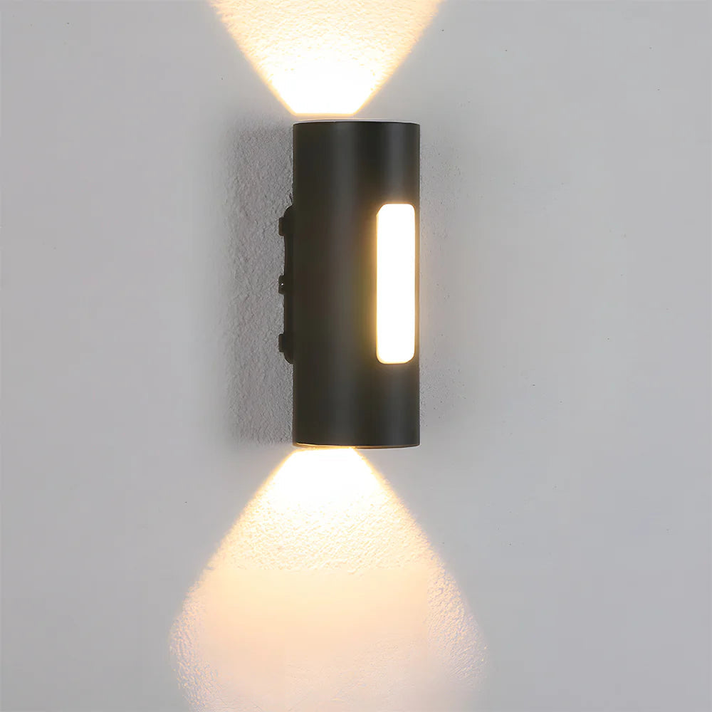Moderne zylindrische Doppelkopf -IP65 -LED -Wandleuchte im Freien