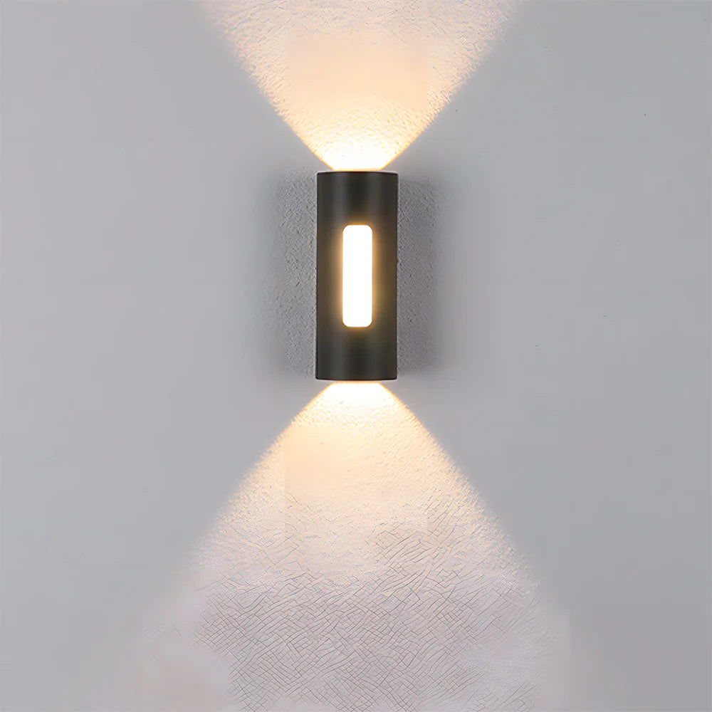 Moderne zylindrische Doppelkopf -IP65 -LED -Wandleuchte im Freien