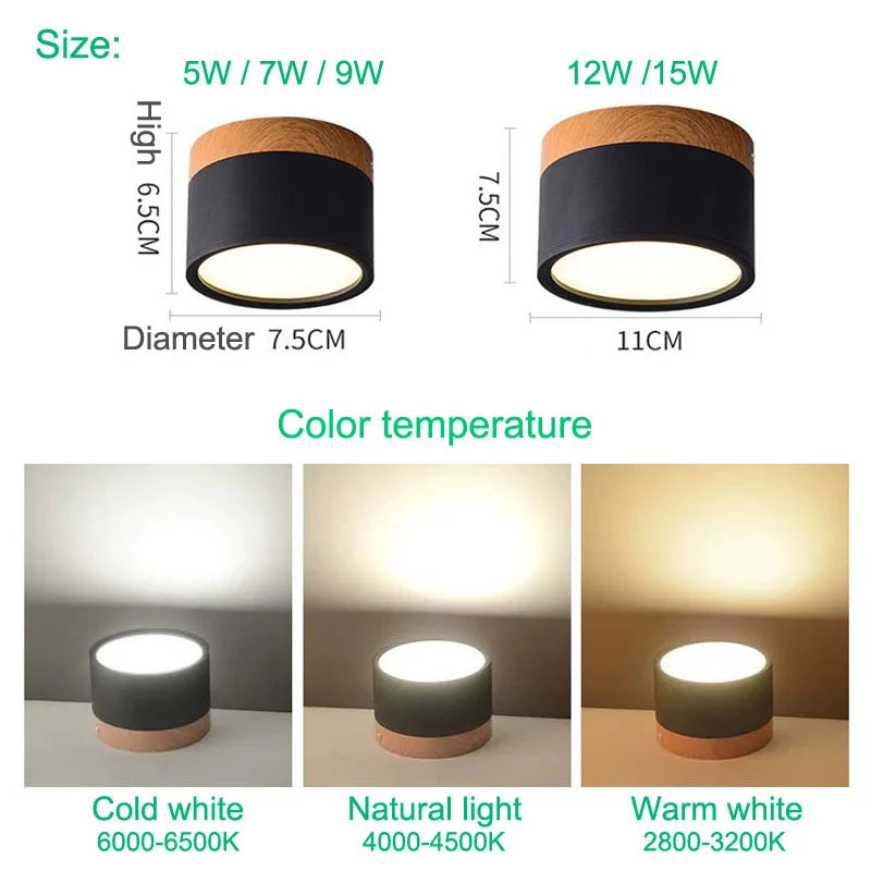 LumiNord – Moderne dimmbare LED Deckenleuchte mit Holzdesign