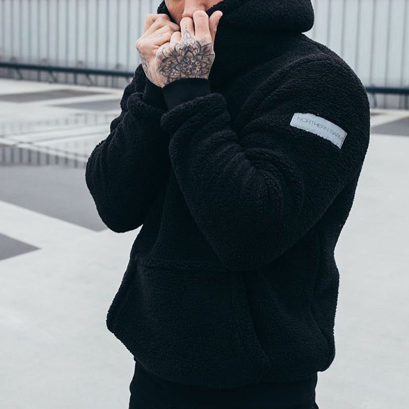 Herren Kapuzenpullover Plüsch warm weich