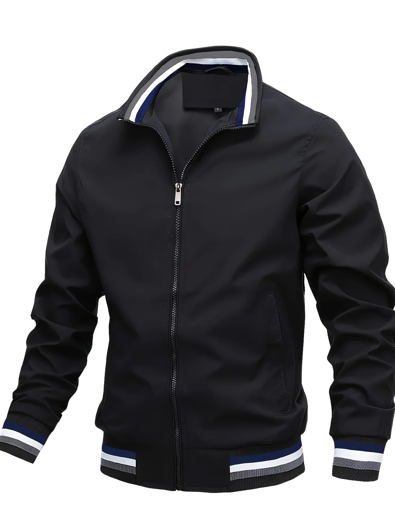 Herren Übergangsjacke mit Kragen aus Polyester für Alltag Sportlich