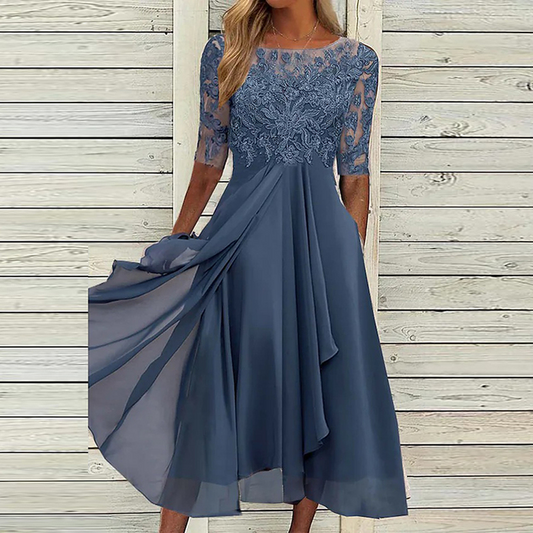 Spitzen Abendkleid Damen Elegant Ärmellos Festlich