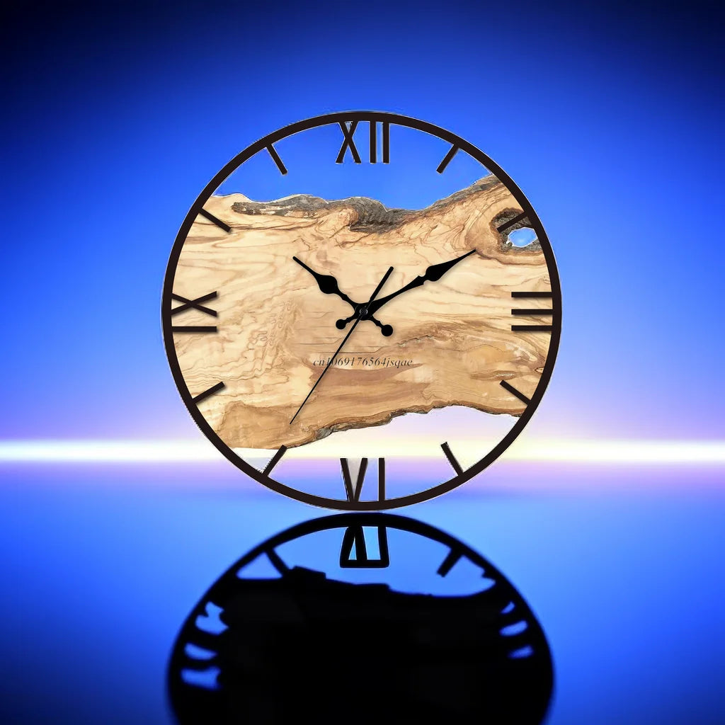 Holzoptik Wanduhr mit