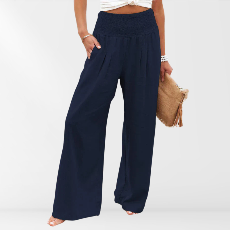 Damen-Hose Loose Fit aus Leinen und Baumwollegefühl