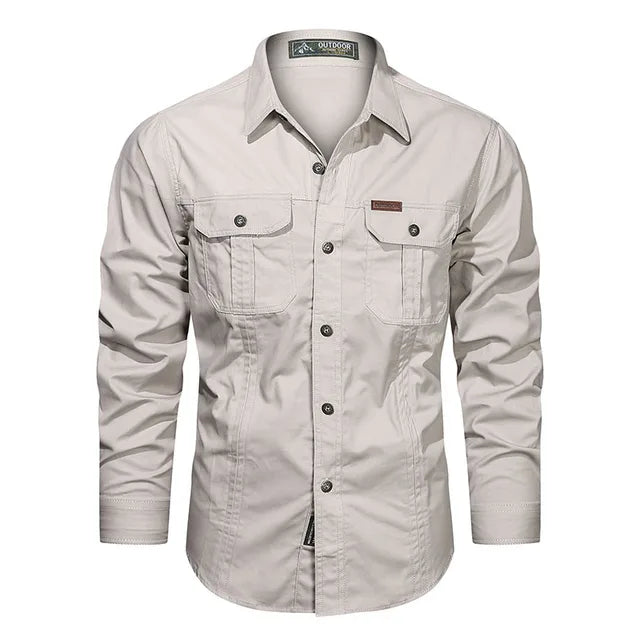 Herren Outdoor Cargoshirt mit Brusttaschen und Knöpfen