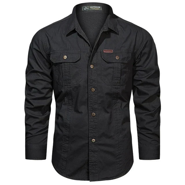 Herren Outdoor Cargoshirt mit Brusttaschen und Knöpfen
