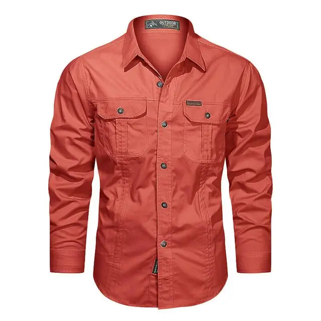 Herren Outdoor Cargoshirt mit Brusttaschen und Knöpfen
