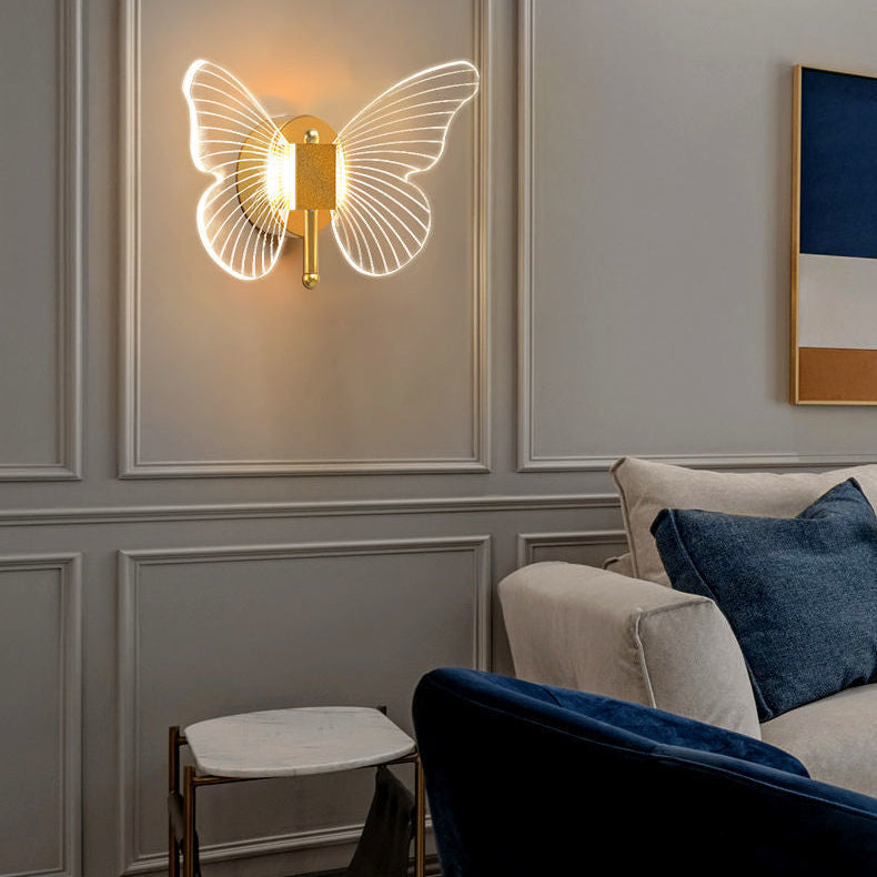 Nordische Luxus -Schmetterlingswandlampe