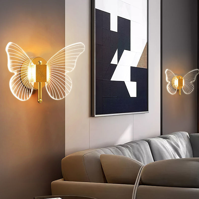 Nordische Luxus -Schmetterlingswandlampe
