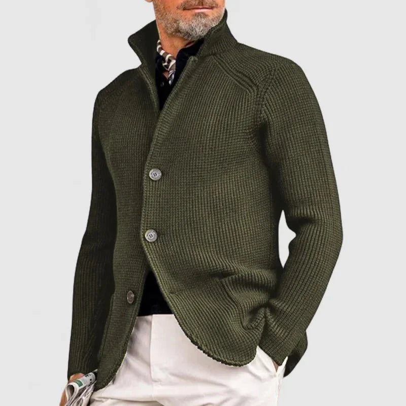 Eleganter Herren Strickcardigan mit Knopfleiste – Herbst & Winter
