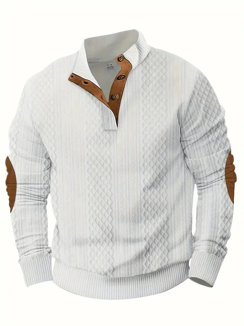 Outdoor-Strickpullover mit Patches für Herren