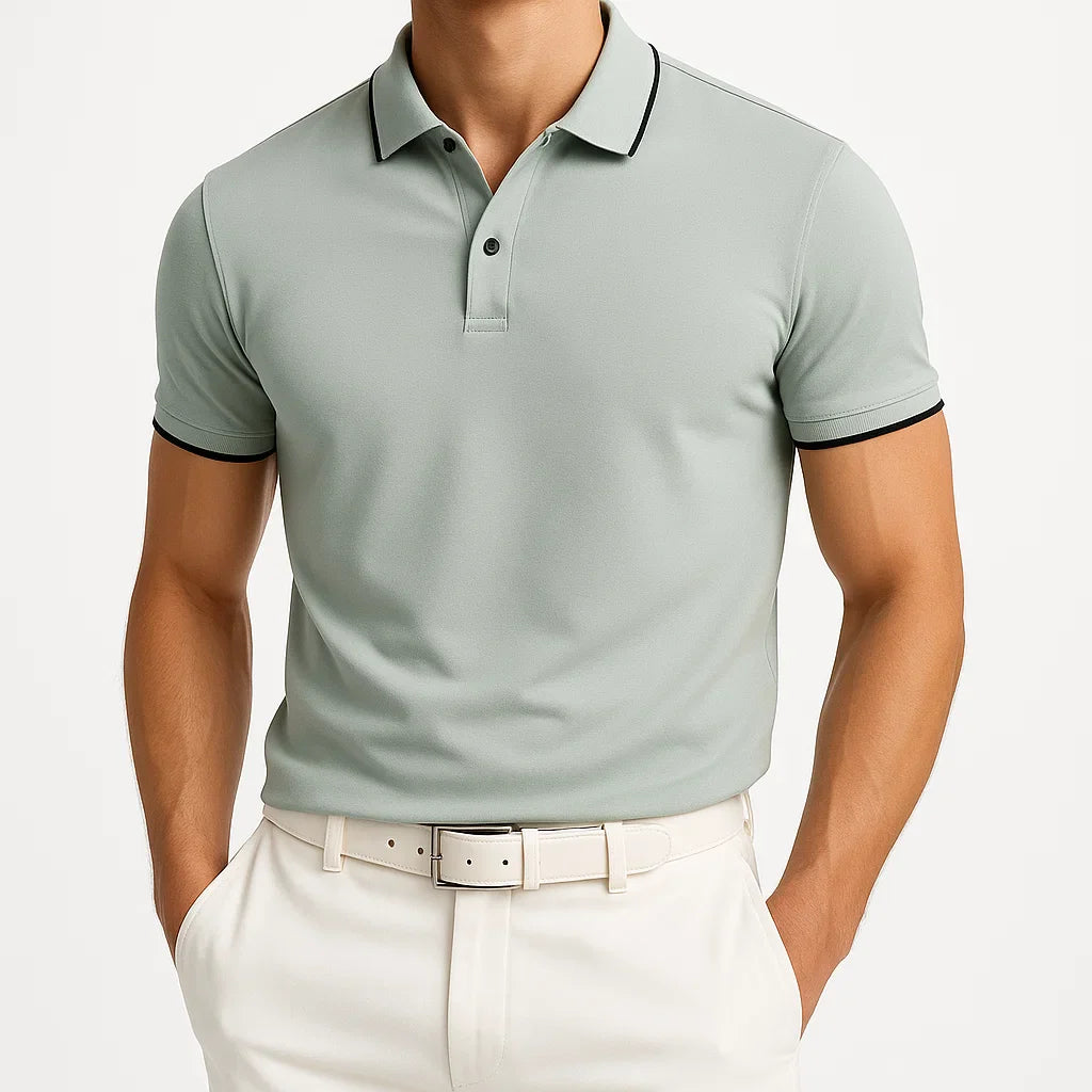 Klassisches Poloshirt in Uni-Farbe für Herren