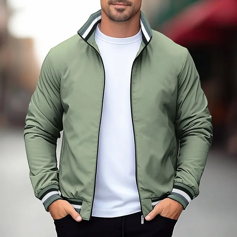 Herren Übergangsjacke mit Kragen aus Polyester für Alltag Sportlich