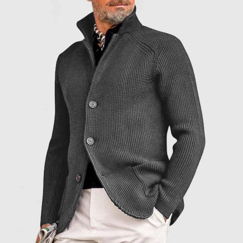 Eleganter Herren Strickcardigan mit Knopfleiste – Herbst & Winter