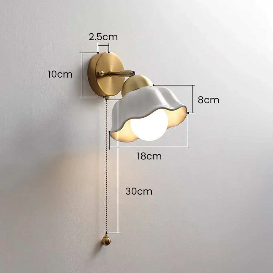 Einfache mittelalterliche Keramik -Nachtwandlampe