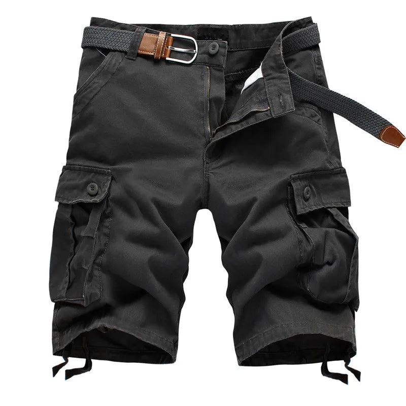 Herren Cargoshorts aus Baumwolle mit Taschen für Freizeit Outdoor
