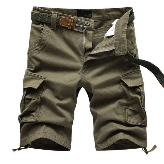 Herren Cargoshorts aus Baumwolle mit Taschen für Freizeit Outdoor