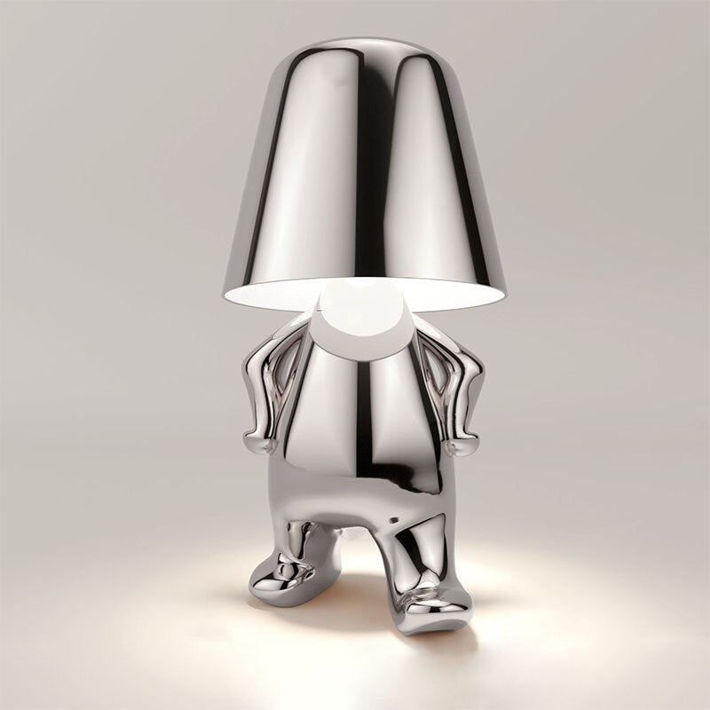 Moderne Designer Tischlampe mit Skulptur-Fuß