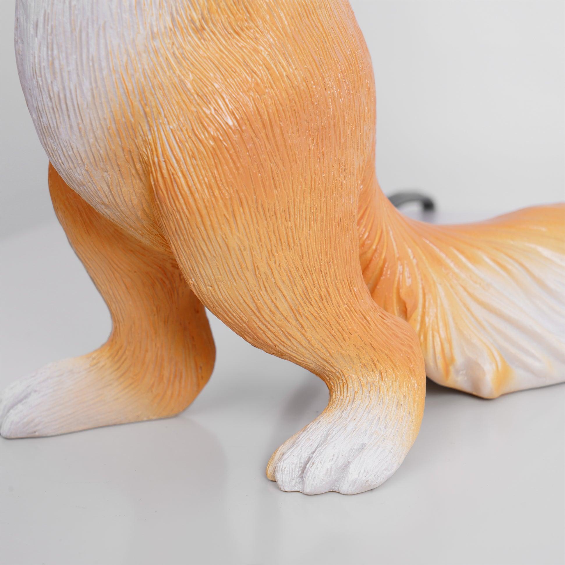 NutroLux Tischlampe Eichhörnchen Deko LED Gold für Wohnzimmer