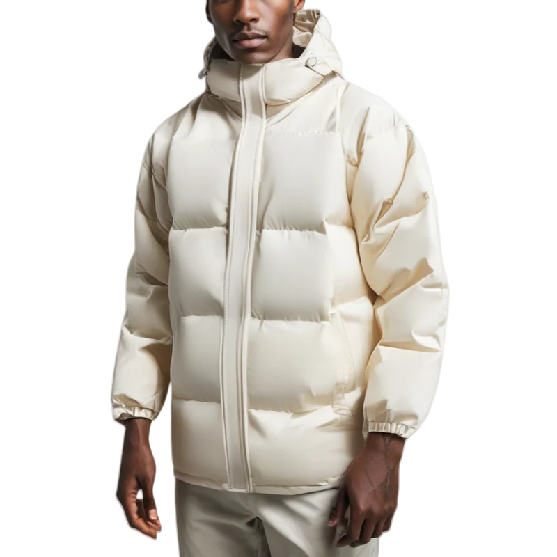 Wattierte Herren-Pufferjacke mit Kapuze wasserdicht