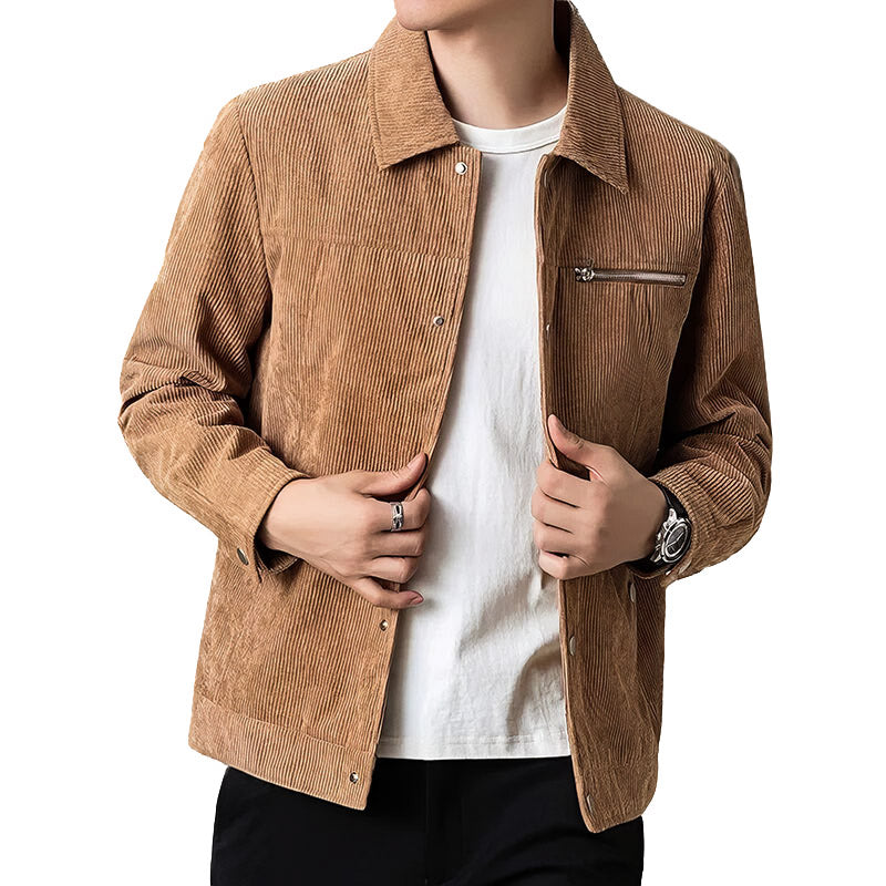 Klassische Herren Cordjacke für den Übergang
