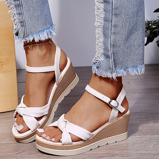 Elegante Damen Keilsandalen Bequeme Sommerschuh