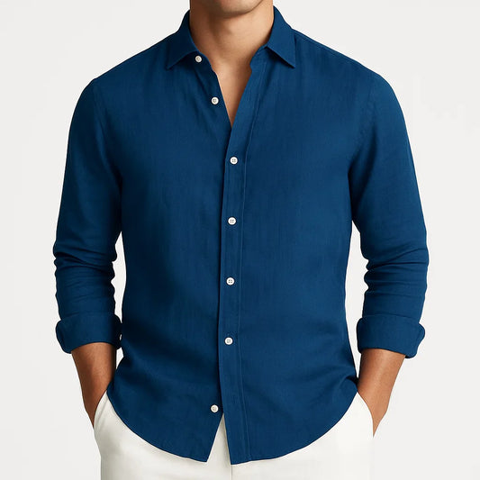 Leichtes Sommerhemd mit Kentkragen für Herren