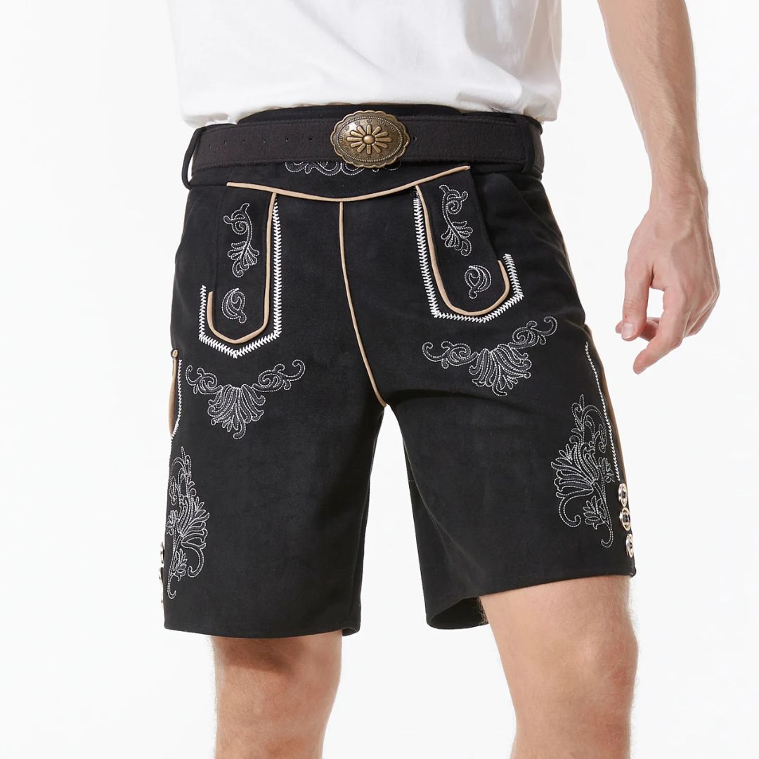 Kurze bayerische Lederhose für Herren – authentisch für das Oktoberfest