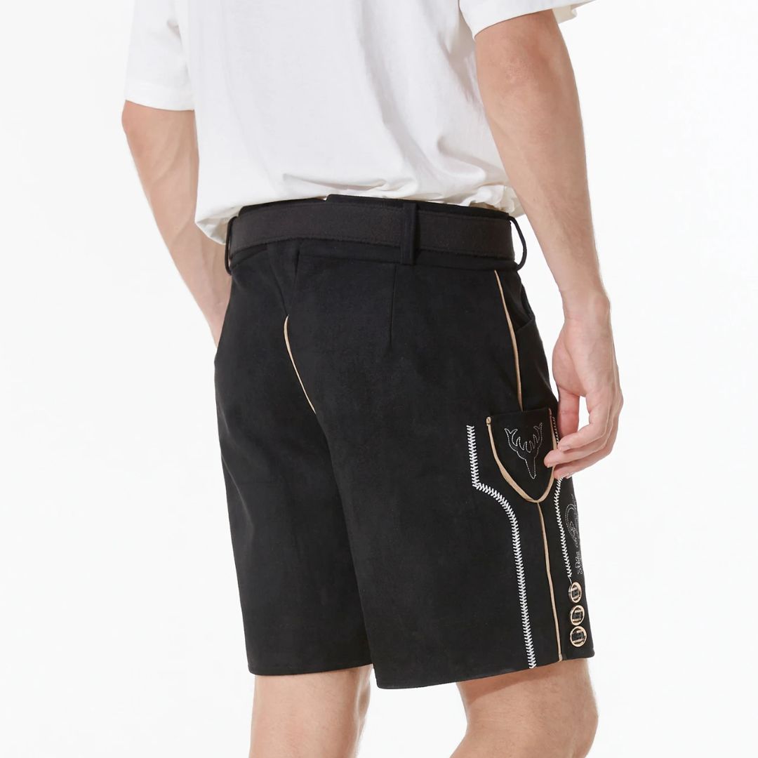 Kurze bayerische Lederhose für Herren – authentisch für das Oktoberfest