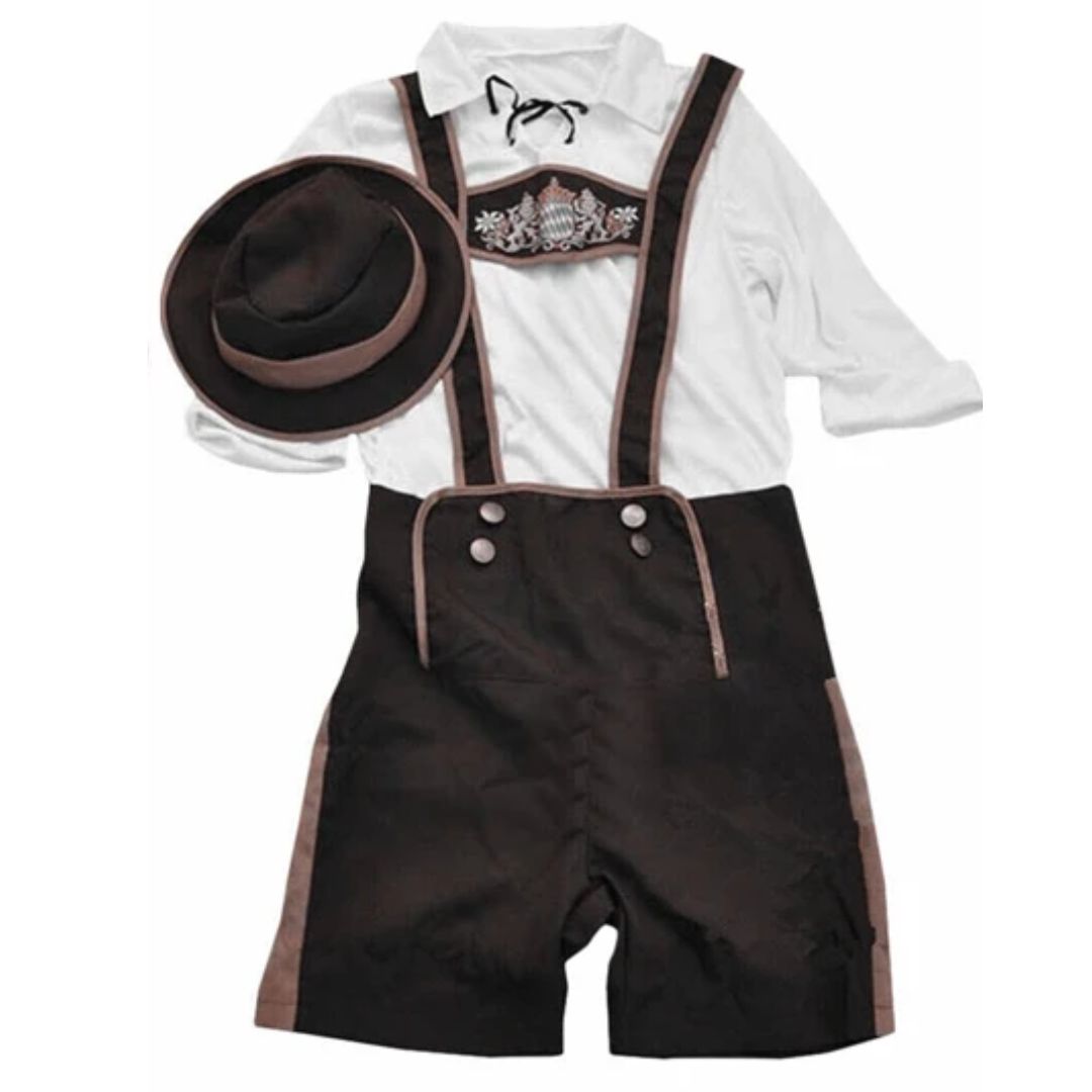 Bayerisches Trachten-Komplettset mit kurzer Lederhose – ideal fürs Oktoberfest