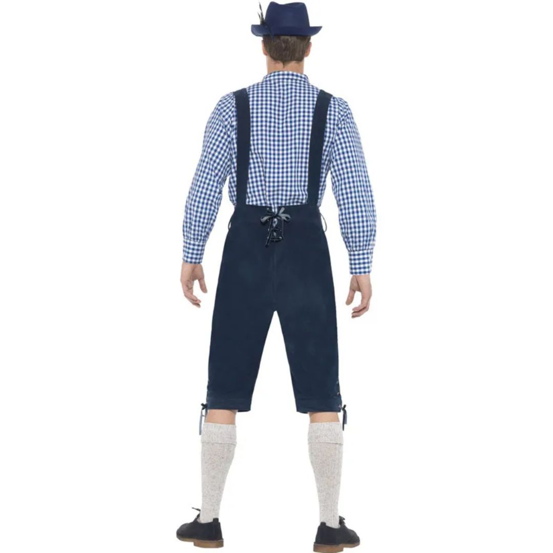 Authentisches Herren-Trachtenkostüm mit Hemd und Lederhose – ideal fürs Oktoberfest