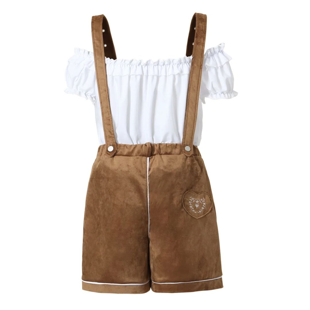 Traditionelle Damen-Lederhose im Trachtenstil – ideal für das Oktoberfest