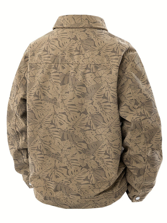 Lässige Herren Cordjacke mit Muster