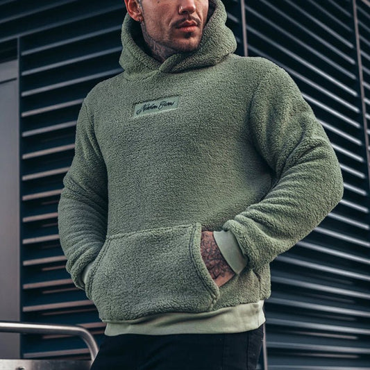 Herren Kapuzenpullover Plüsch warm weich