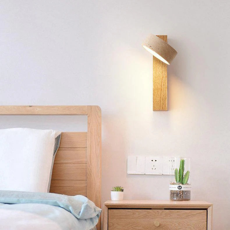 Off-White Travertin-Wandlampe