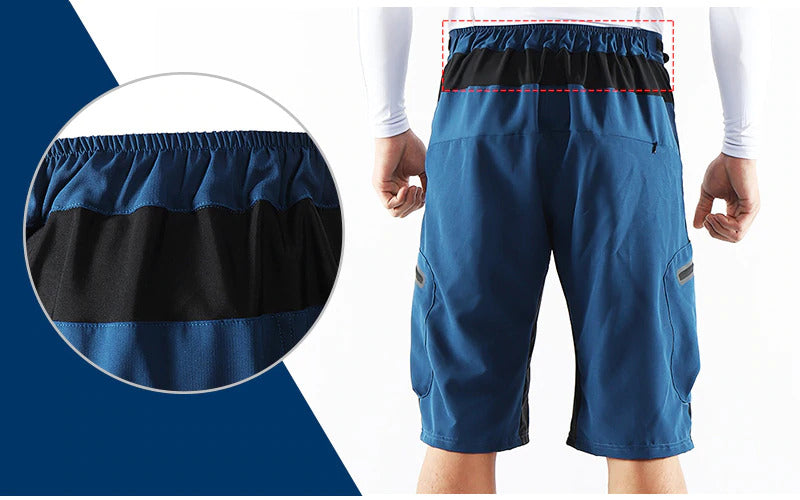 Herren Outdoor Radhose mit atmungsaktivem Material und Reißverschlusstaschen