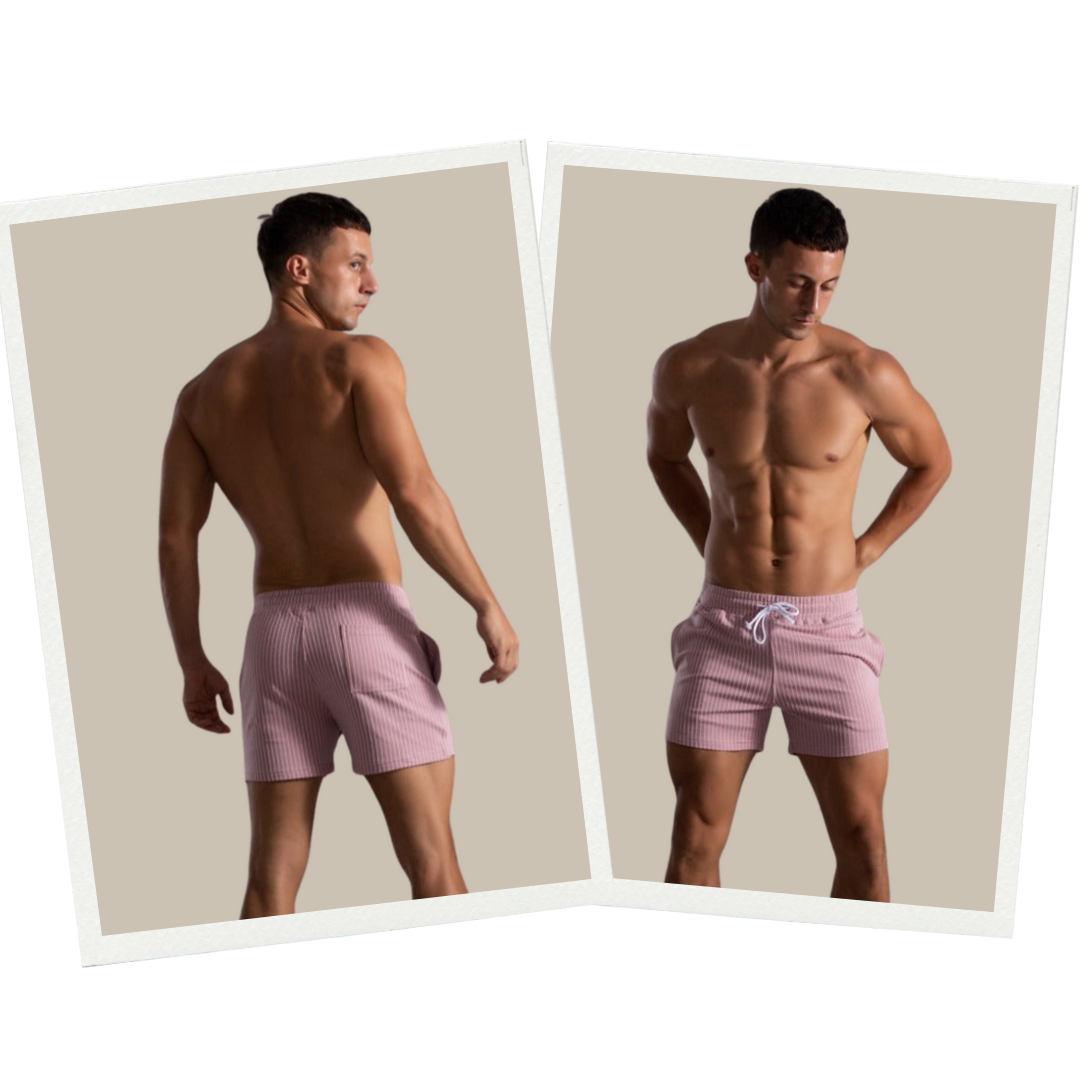 Sportliche Herren-Shorts mit körpernaher Passform und Kordelzug