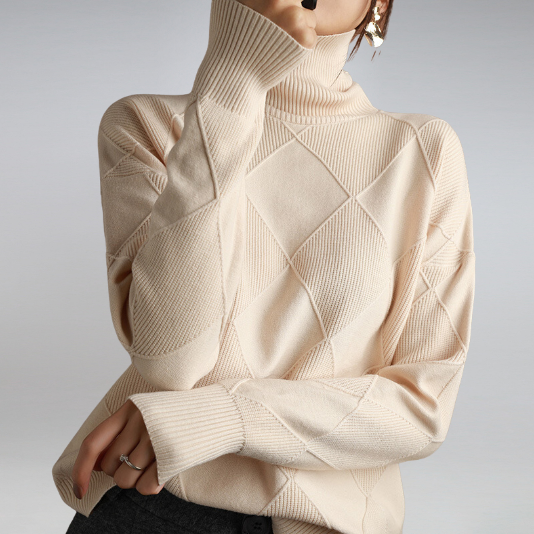 Rollkragenpullover Damen Oversize Strick