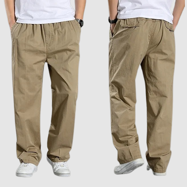 Herren Cargohose mit elastischem Bund und geradem Bein