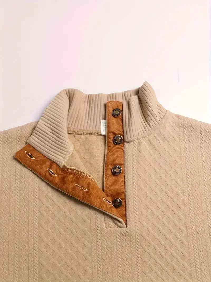 Outdoor-Strickpullover mit Patches für Herren
